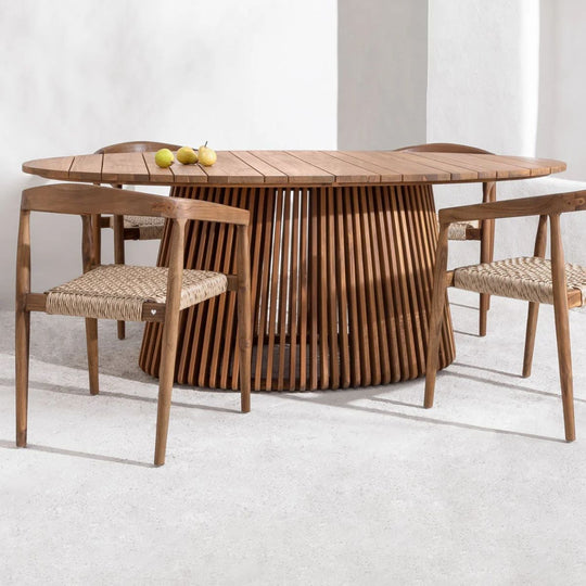 Table de jardin ovale SKLUM 200x110 cm en bois d'acacia Mura