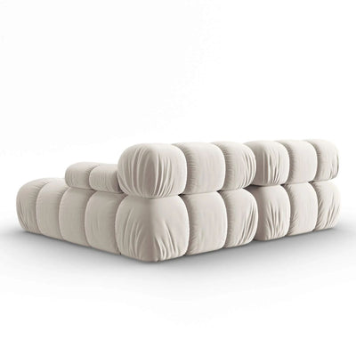 Canapé d’angle MICADONI modulable en velours – BELLIS