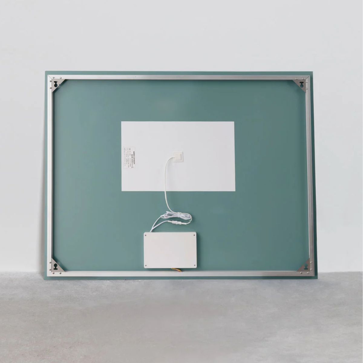 Miroir mural rectangulaire SKLUM 120x90 cm pour salle de bain avec lumière LED et anti-buée Riben