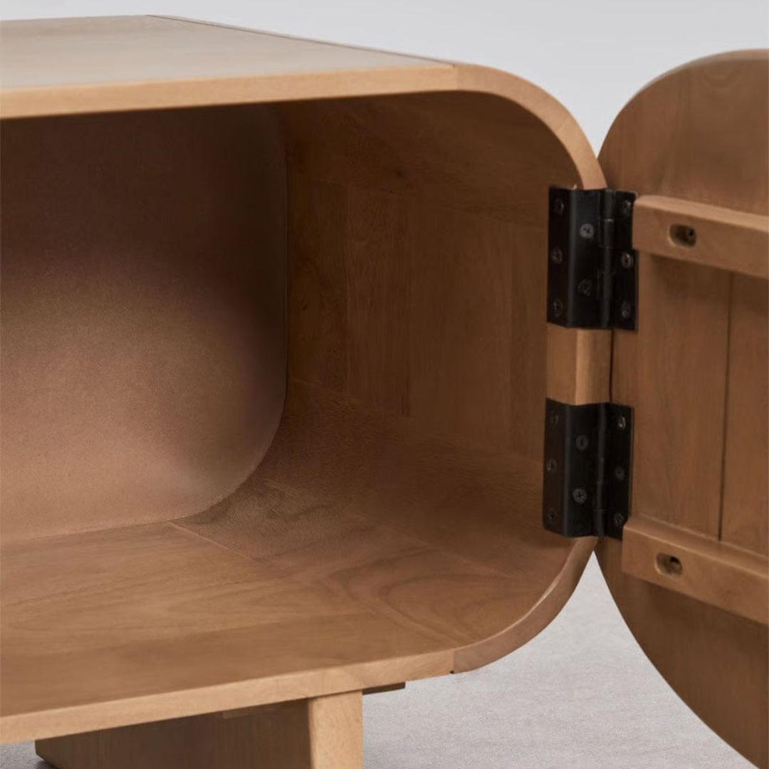 Meuble TV SKLUM 220x40 cm en bois de manguier Agathe