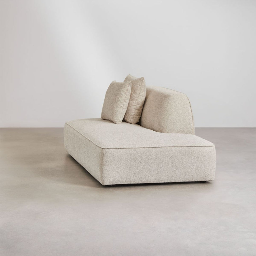 Méridienne droite SKLUM Cardea bouclé beige