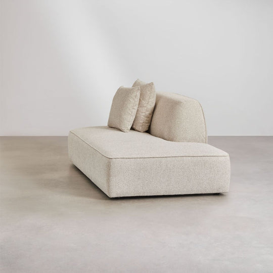 Méridienne droite SKLUM Cardea bouclé beige