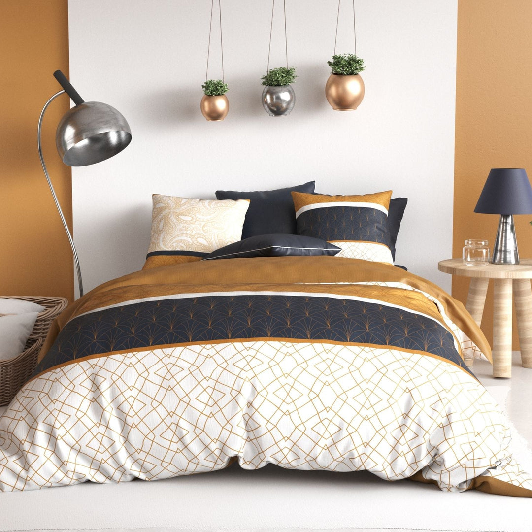 Parure de lit 100% coton 57 fils Felora