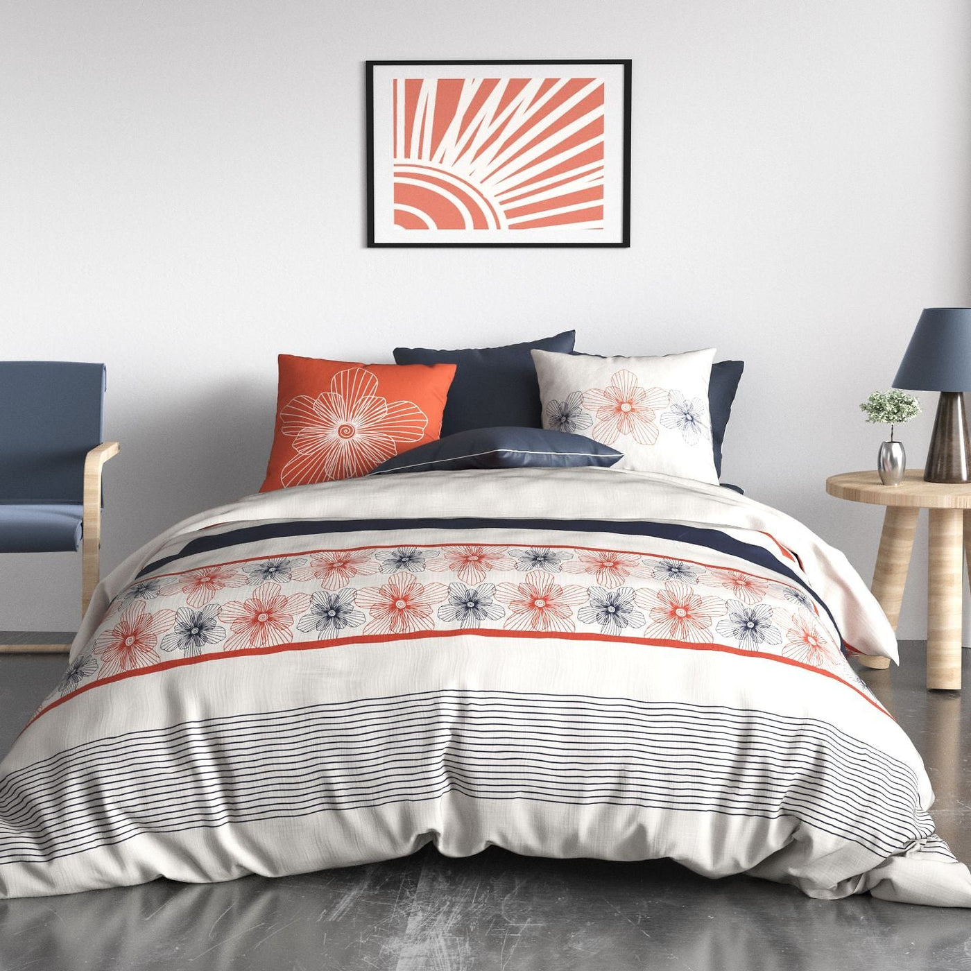 Parure de lit 100% coton 57 fils Elegance