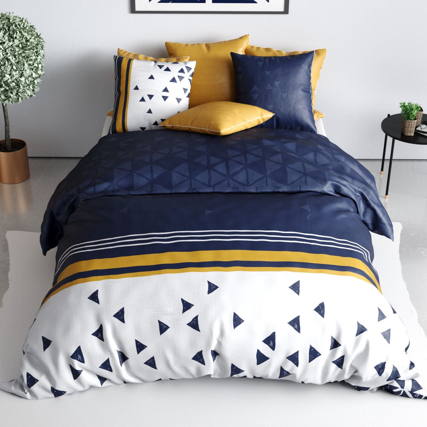 Parure de lit 100% coton 57 fils Bandol