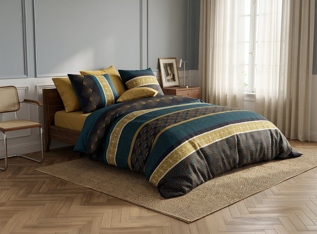 Parure de lit 100% coton 57 fils Qobe, vue 2