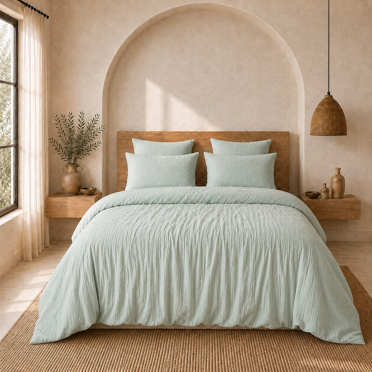 Parure de lit Bâton Rouge en double gaze de coton