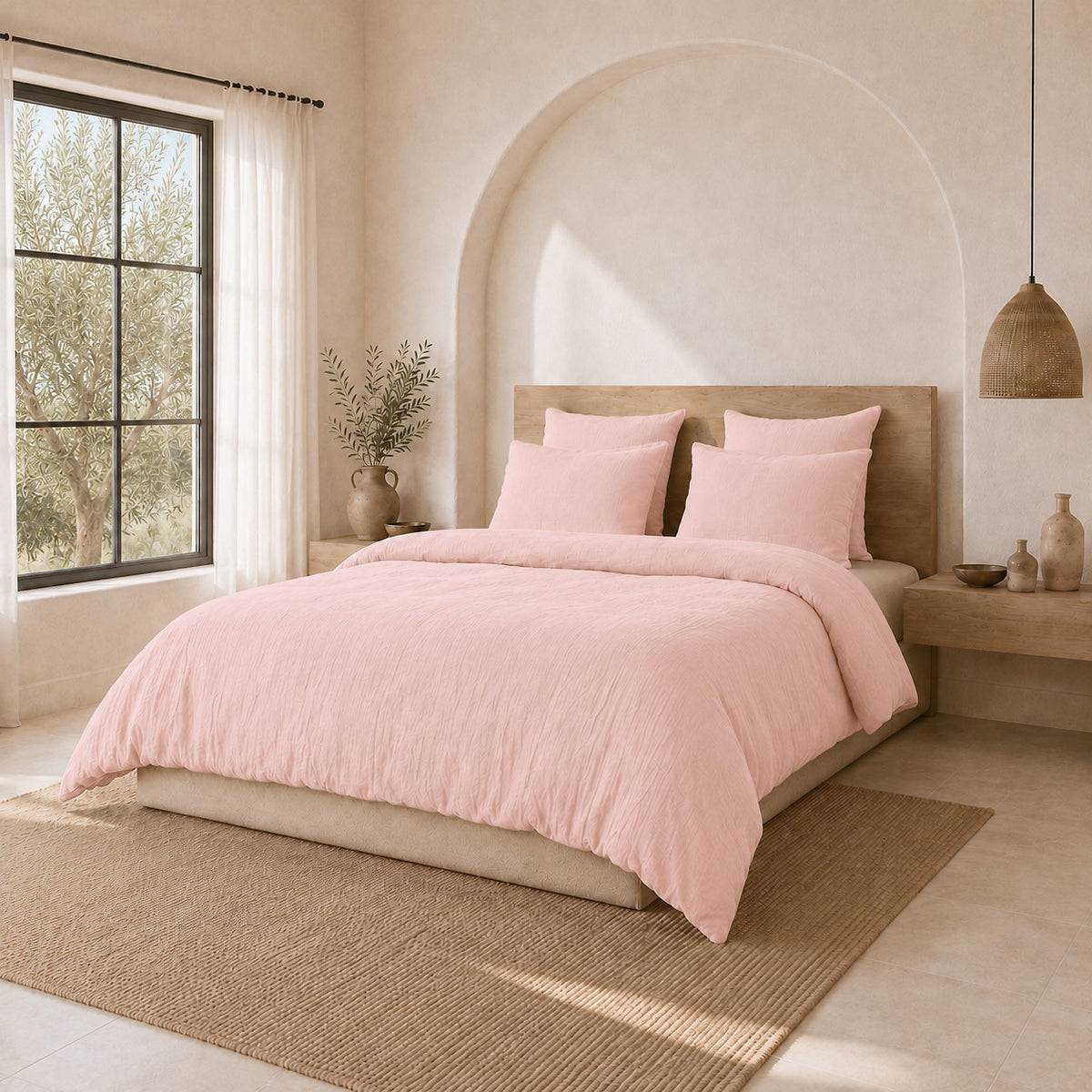 Parure de lit Bâton Rouge en double gaze de coton