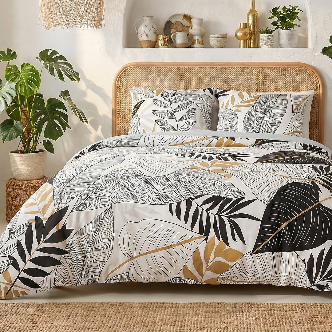 Parure de lit 100% coton 57 fils Moana