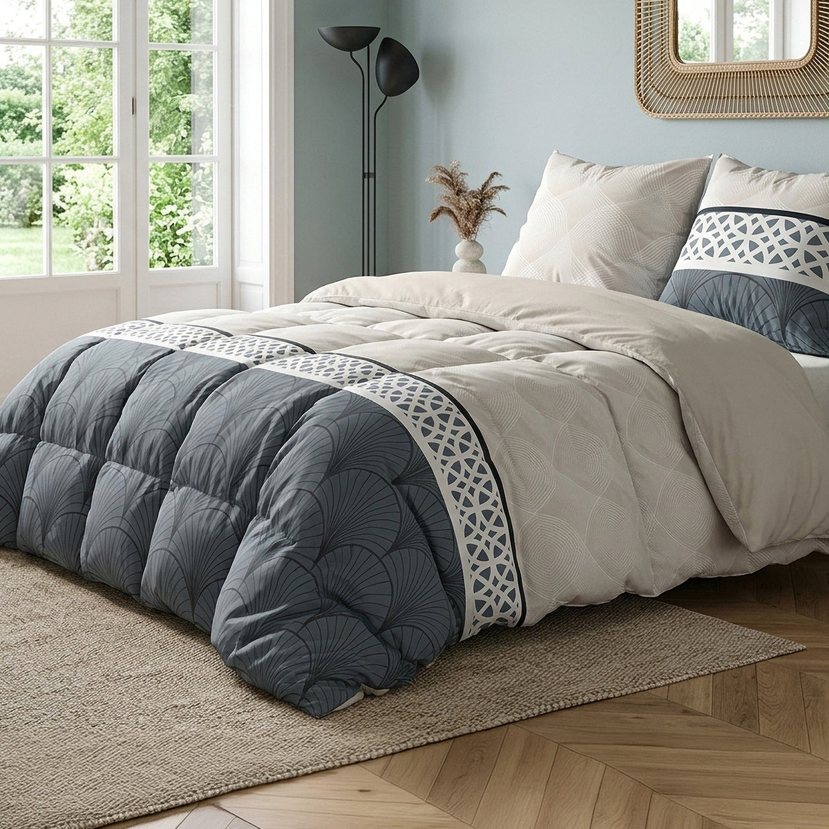Parure de lit 100% coton 57 fils Arcadia, vue 3