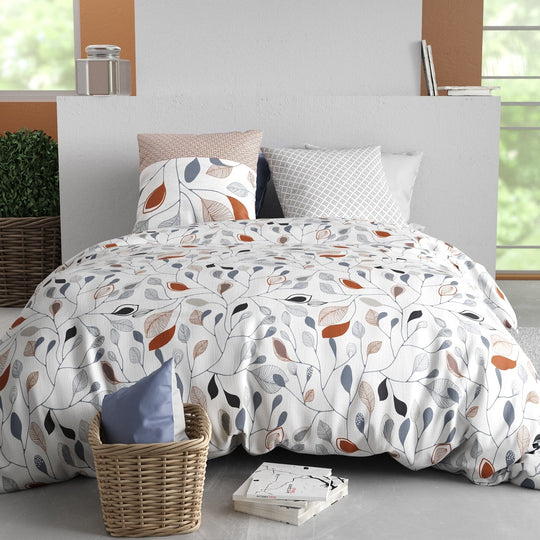 Parure de lit 100% coton 57 fils FLOLIA