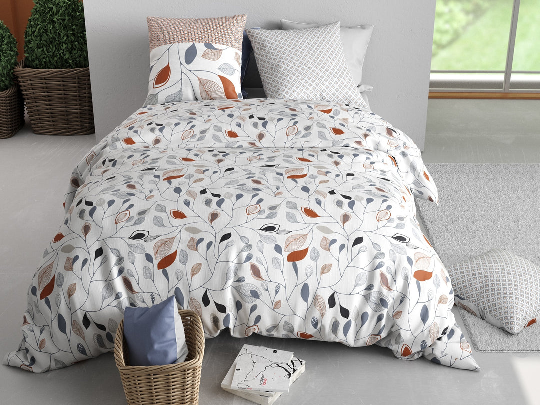 Parure de lit 100% coton 57 fils FLOLIA