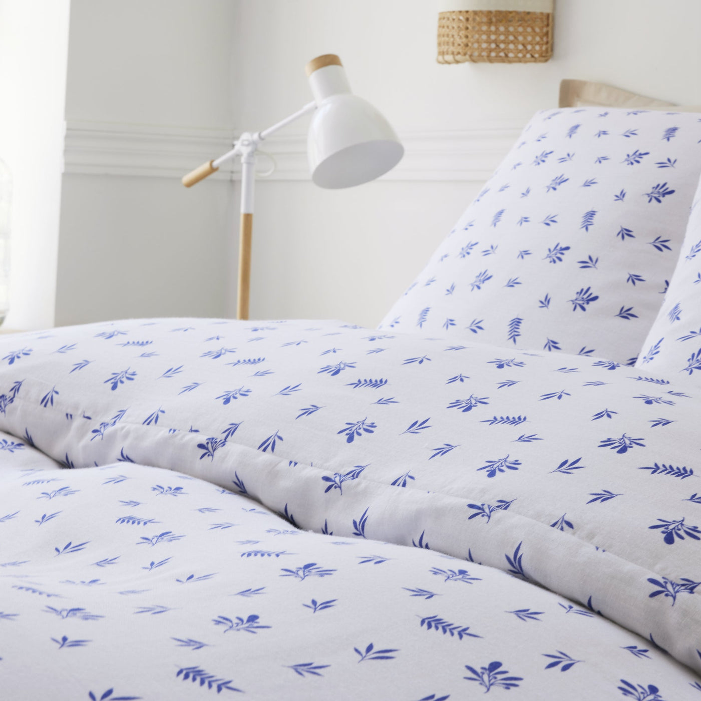 Housse de couette + taies en gaze de coton imprimée LOUCA