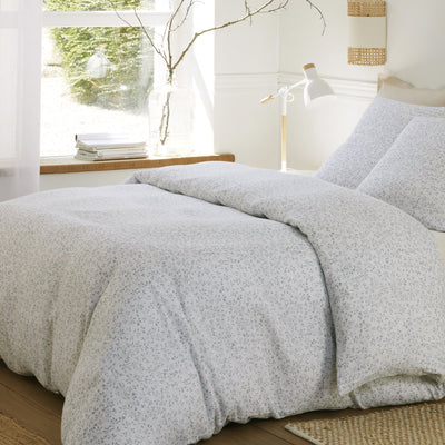 Housse de couette + taies en gaze de coton imprimée MURMURE