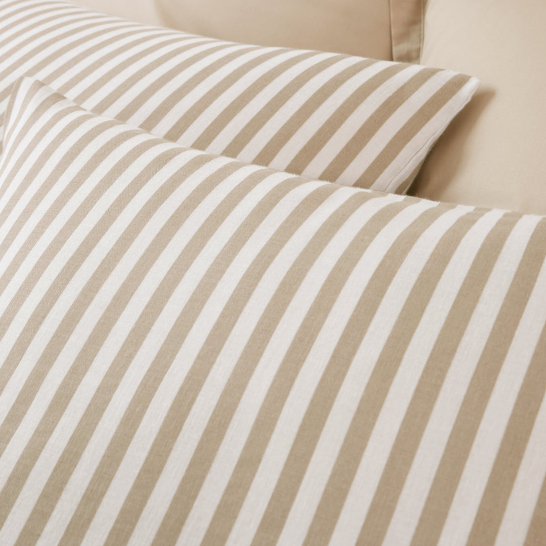 Housse de couette + taies en gaze de coton imprimée SOLEIS
