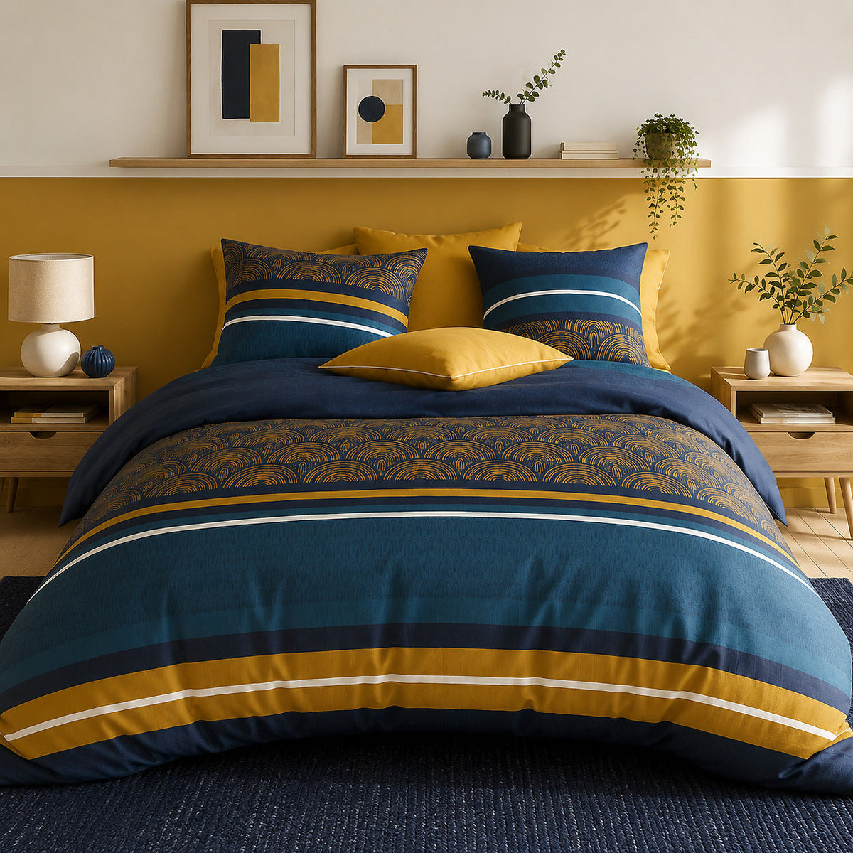 Parure de lit percale de coton 71 fils NOXOR