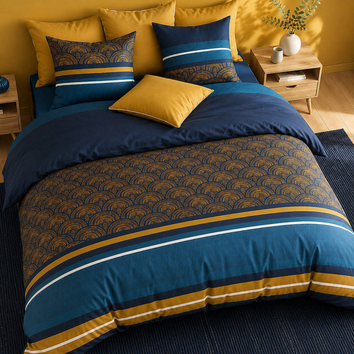 Parure de lit percale de coton 71 fils NOXOR, vue 3
