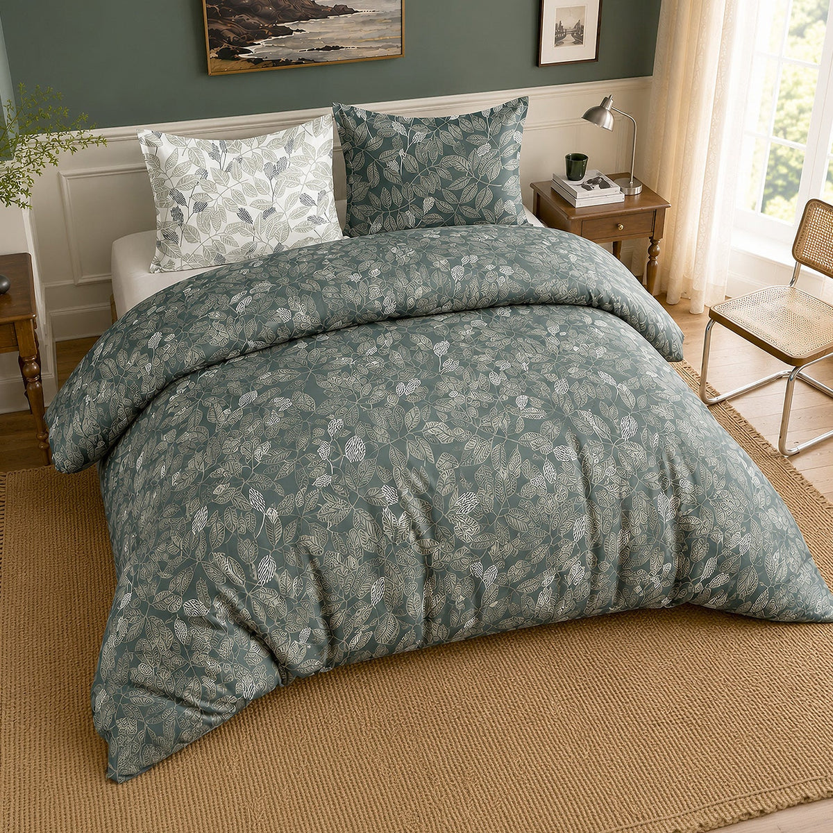 Parure de lit percale de coton 71 fils EMERIDE, vue 2