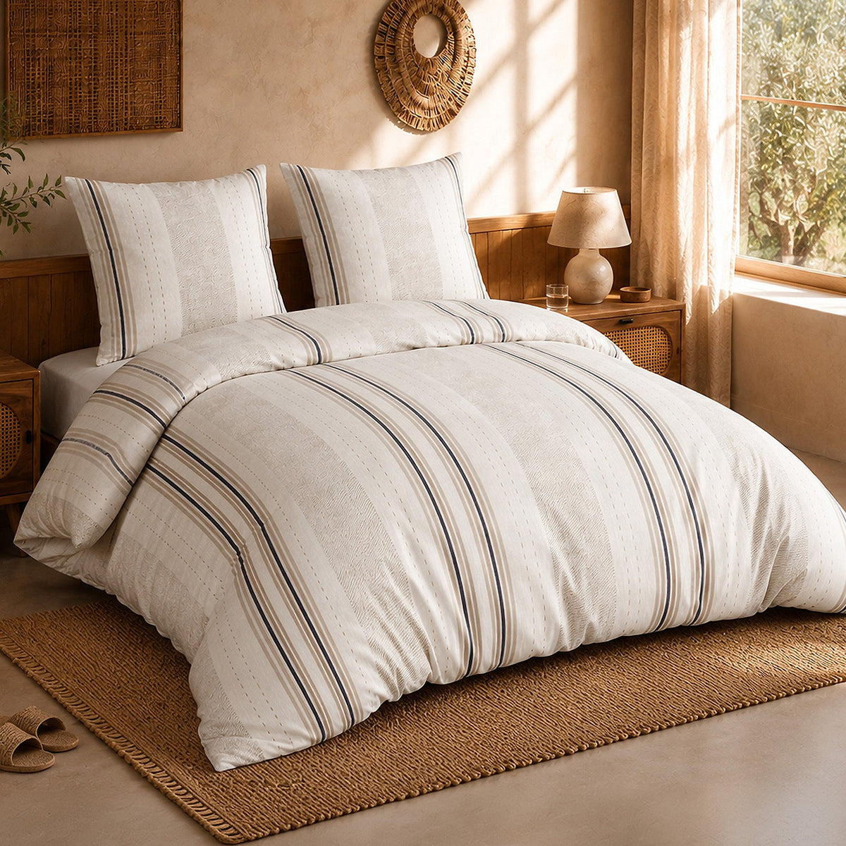 Parure de lit percale de coton 71 fils TRANDY, vue 2