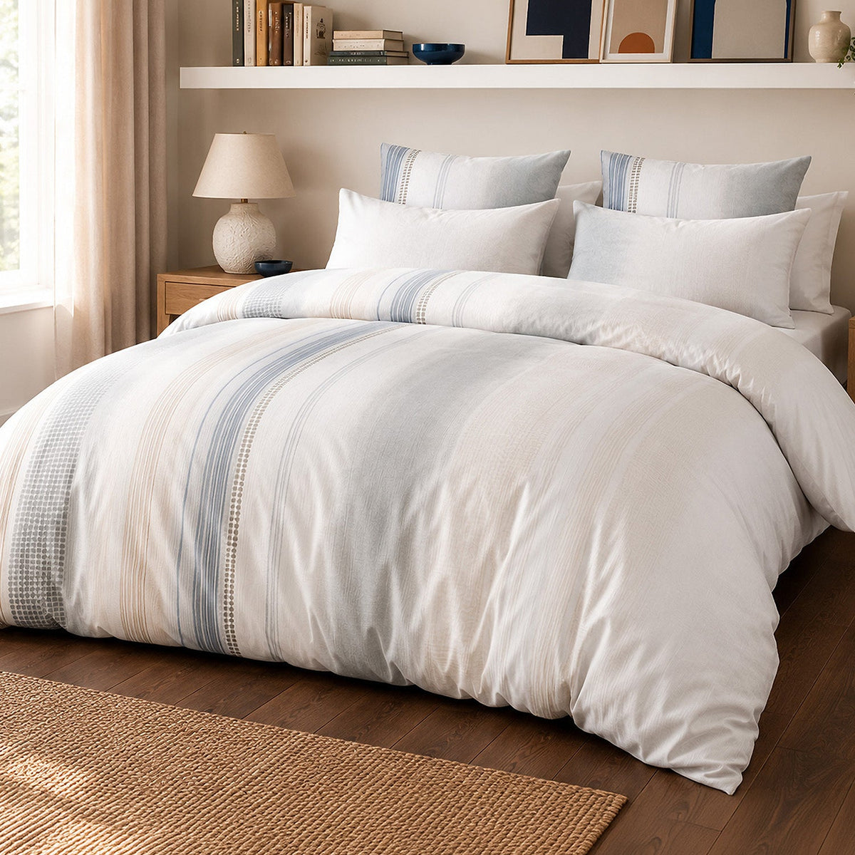 Parure de lit percale de coton 71 fils NEBULEUSE, vue 2