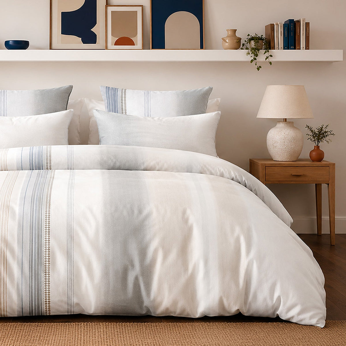 Parure de lit percale de coton 71 fils NEBULEUSE, vue 3