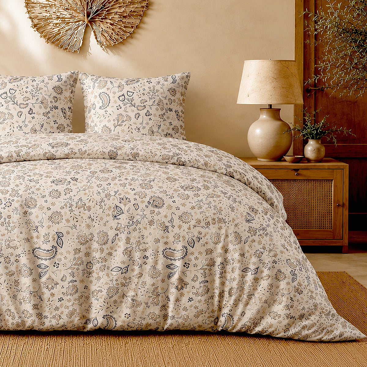 Parure de lit percale de coton 71 fils ISHANI, vue 3