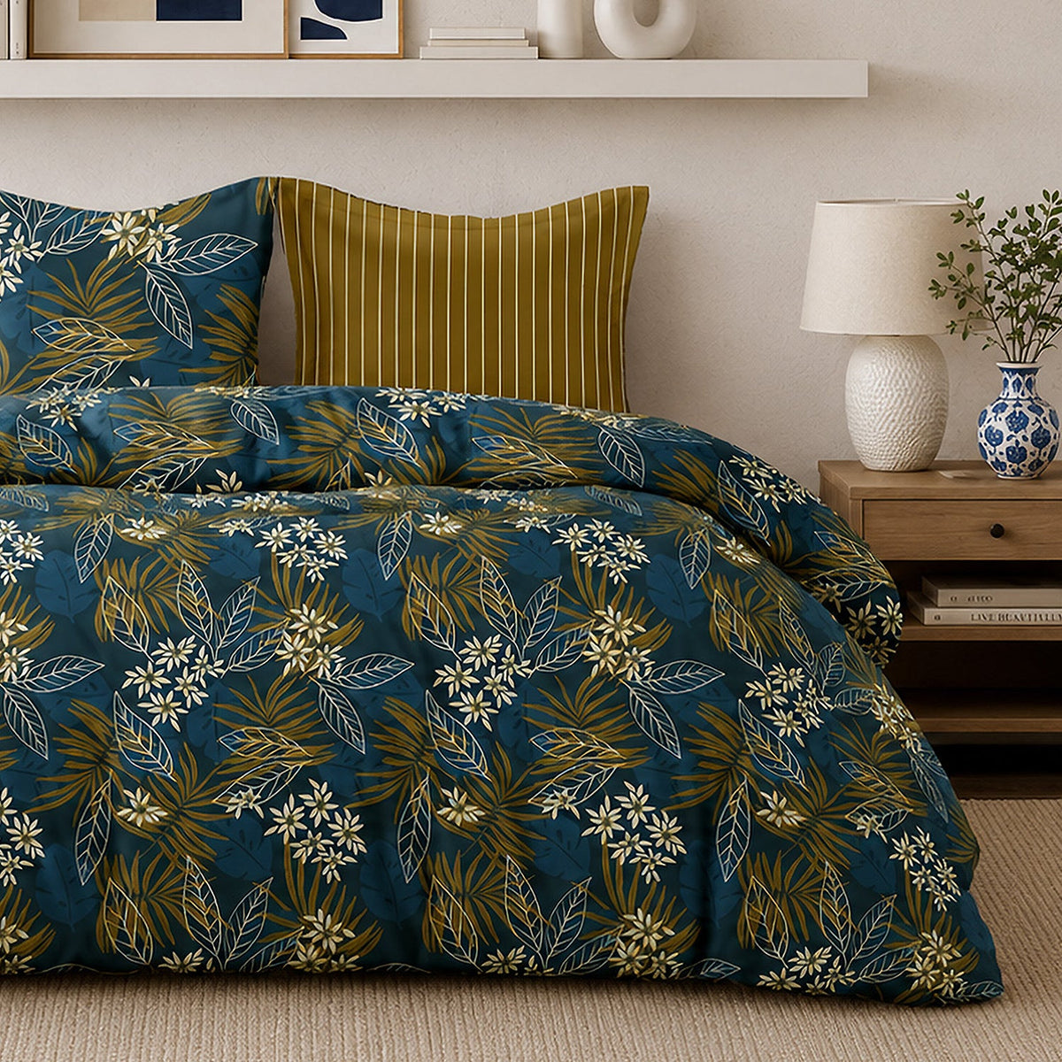Parure de lit percale de coton 71 fils FLORILEGE, vue 3
