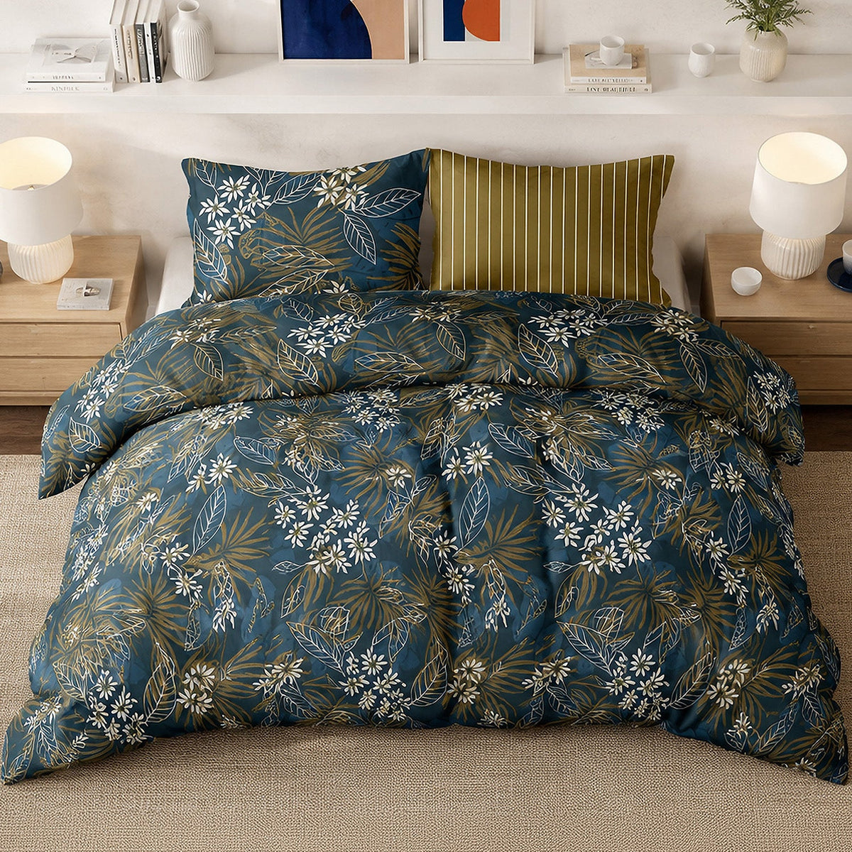 Parure de lit percale de coton 71 fils FLORILEGE, vue 4