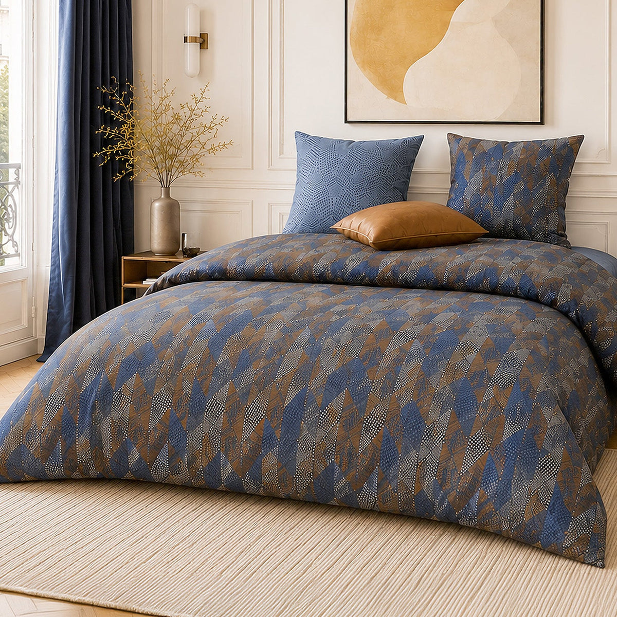 Parure de lit percale de coton 71 fils BLUSKY, vue 6