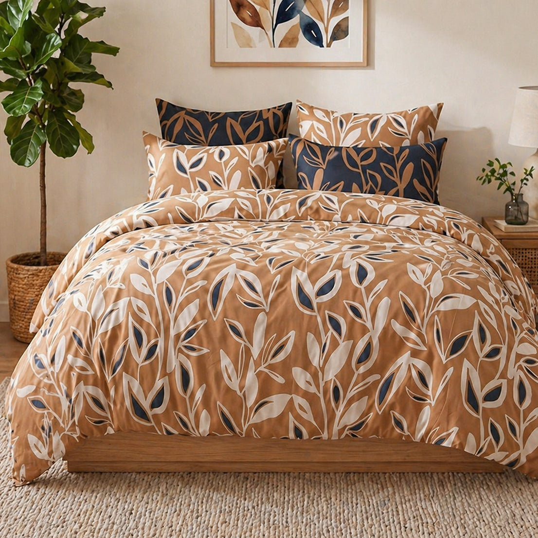 Parure de lit 100% coton 57 fils LINDA