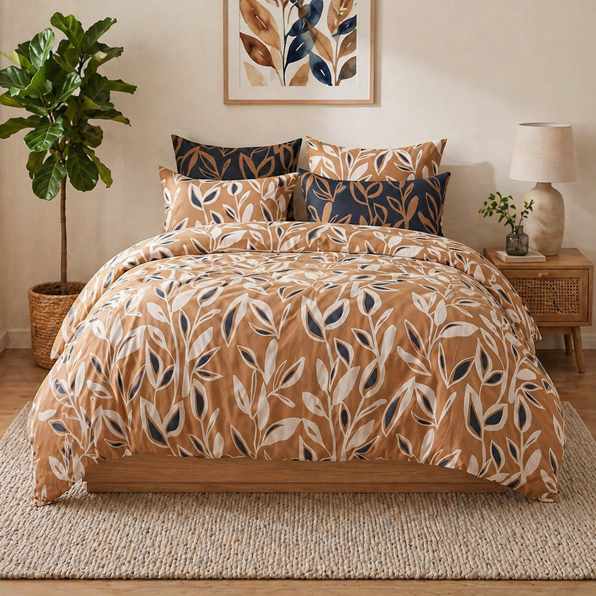 Parure de lit 100% coton 57 fils LINDA, vue 2