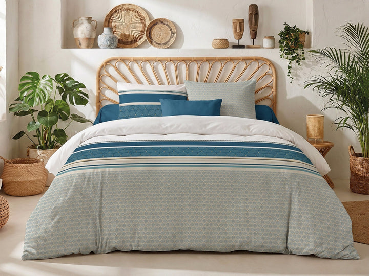 Parure de lit Bâton Rouge 100 % coton 57 fils URIANCE
