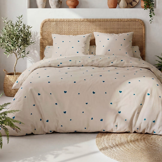 Parure de lit 100% coton 57 fils LAMOURELLE