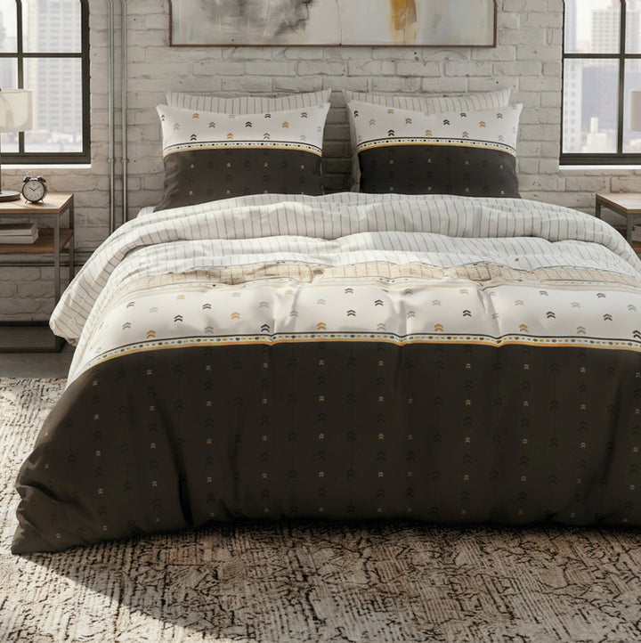 Parure de lit Bâton Rouge 100 % coton 57 fils AVEN