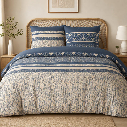 Parure de lit 100% coton 57 fils HAVRIL