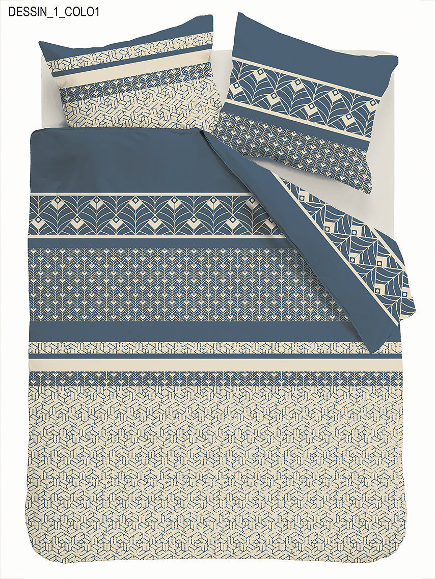 Parure de lit 100% coton 57 fils HAVRIL, vue 4