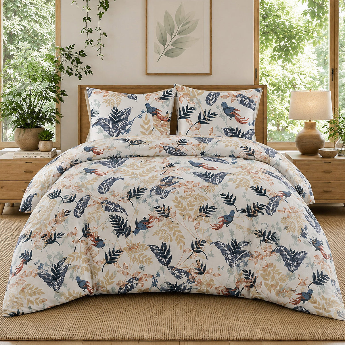 Parure de lit percale de coton 71 fils OIZEL