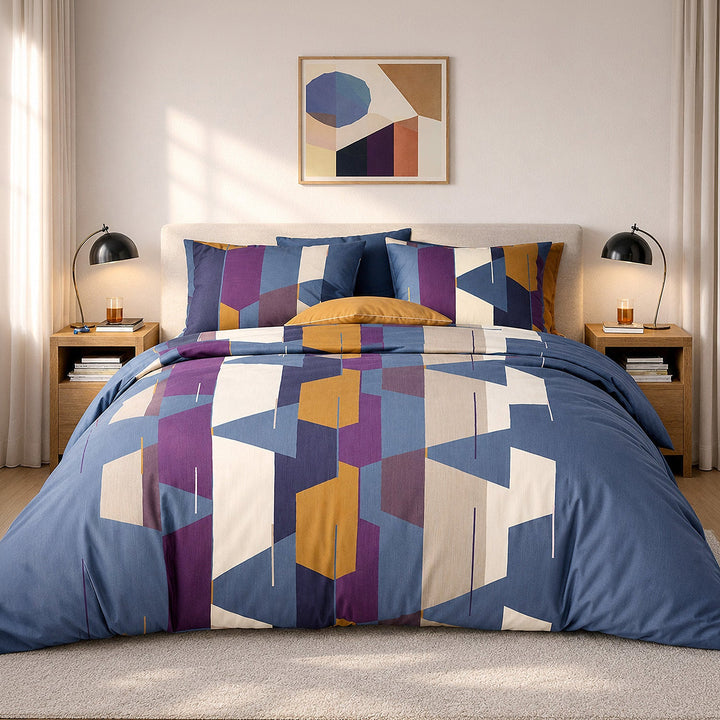Parure de lit Bâton Rouge percale de coton 71 fils AXOM