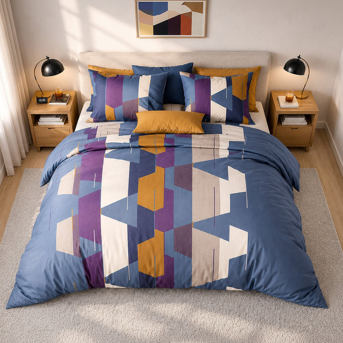Parure de lit percale de coton 71 fils AXOM, vue 4