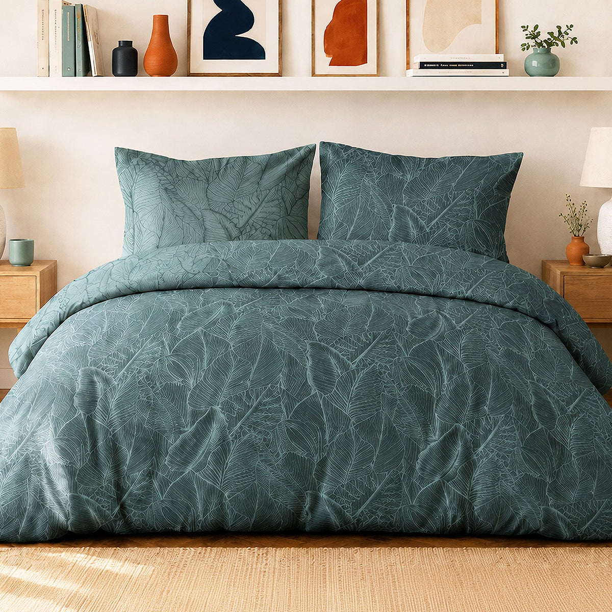 Parure de lit percale de coton 71 fils SYLVAE