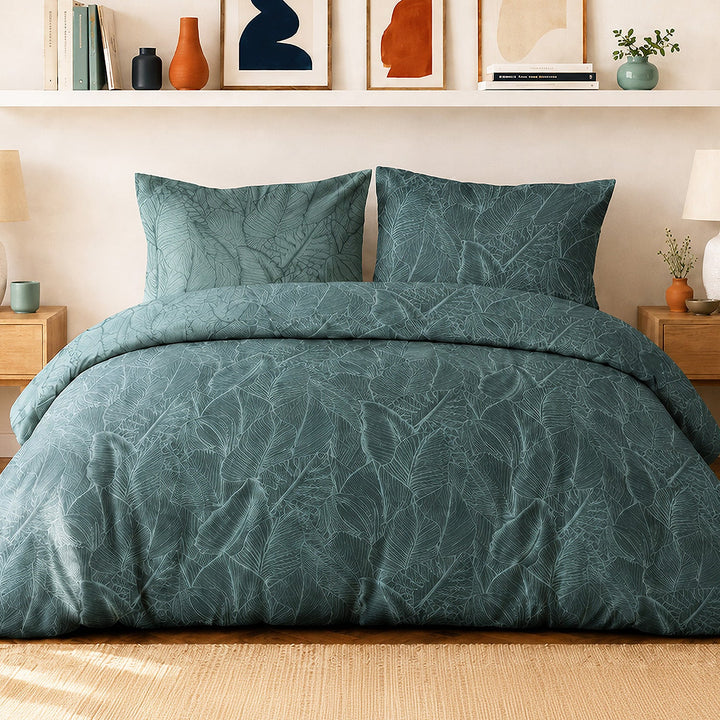 Parure de lit Bâton Rouge percale de coton 71 fils SYLVAE