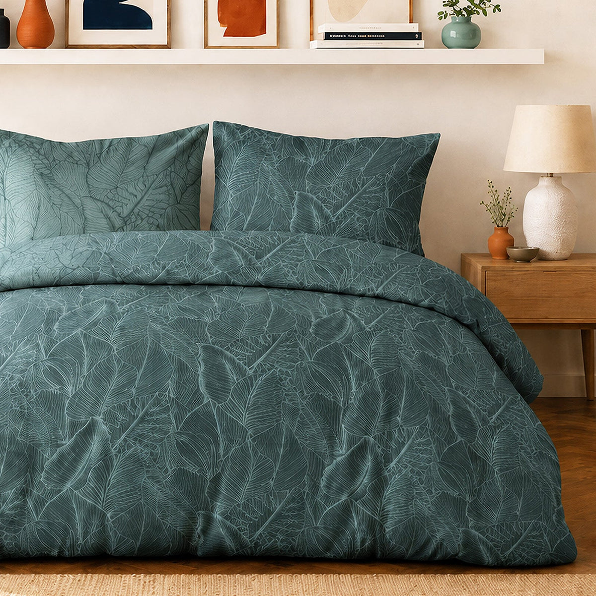 Parure de lit percale de coton 71 fils SYLVAE, vue 3