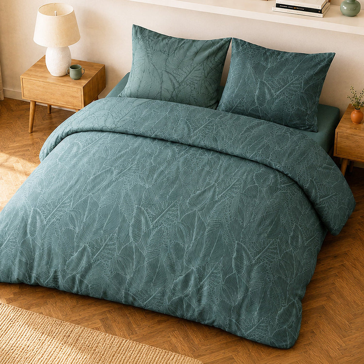 Parure de lit percale de coton 71 fils SYLVAE, vue 4