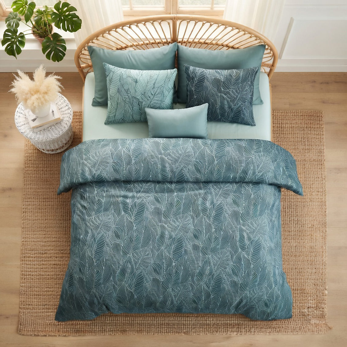 Parure de lit percale de coton 71 fils SYLVAE, vue 5