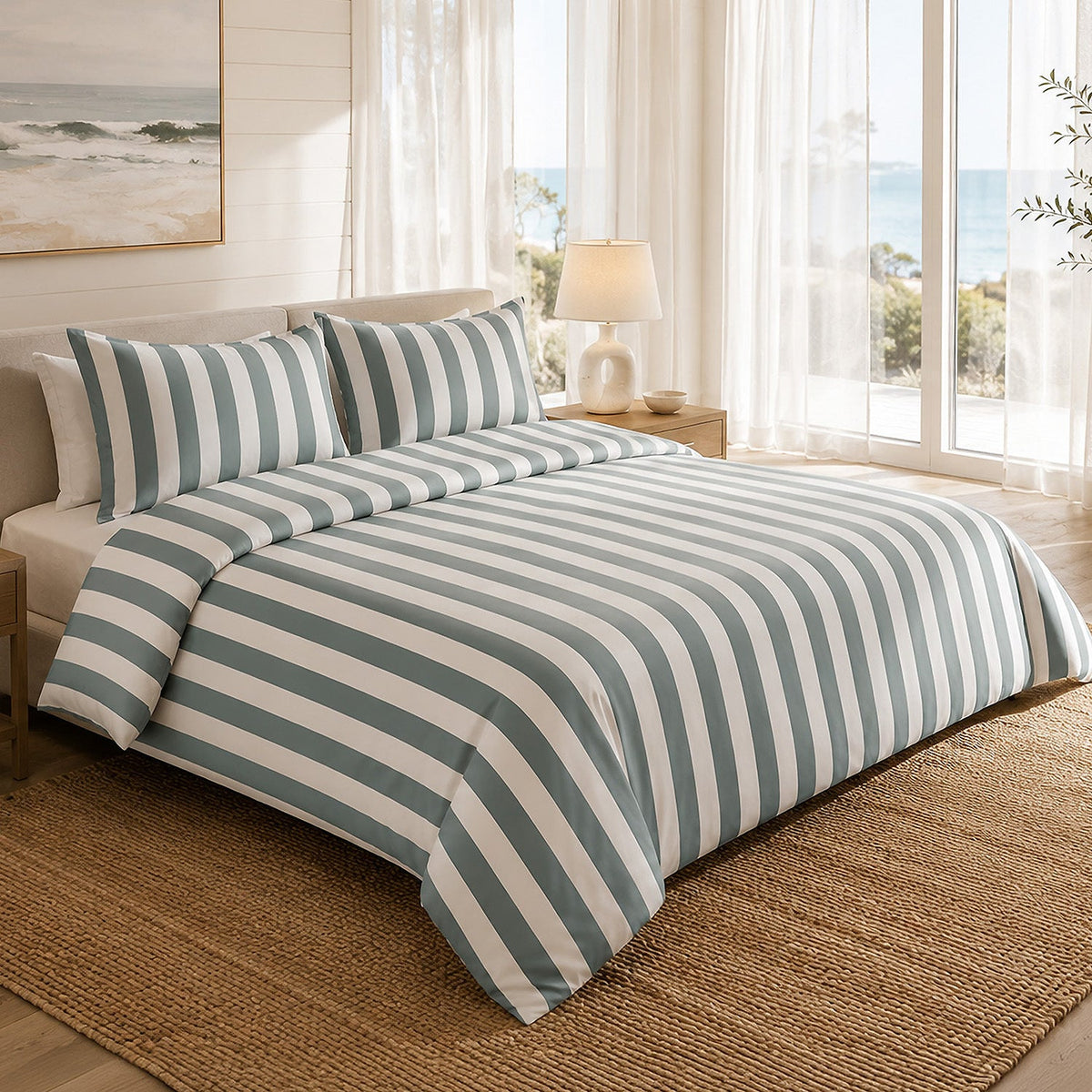 Parure de lit percale de coton 71 fils TALAM, vue 2