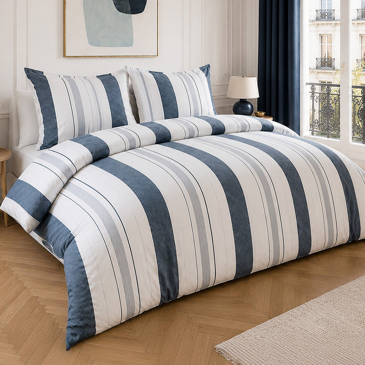 Parure de lit percale de coton 71 fils SIROUND, vue 2