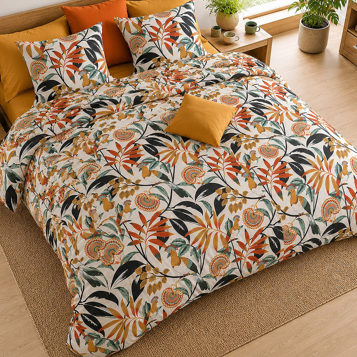 Parure de lit percale de coton 71 fils EDONIE, vue 4
