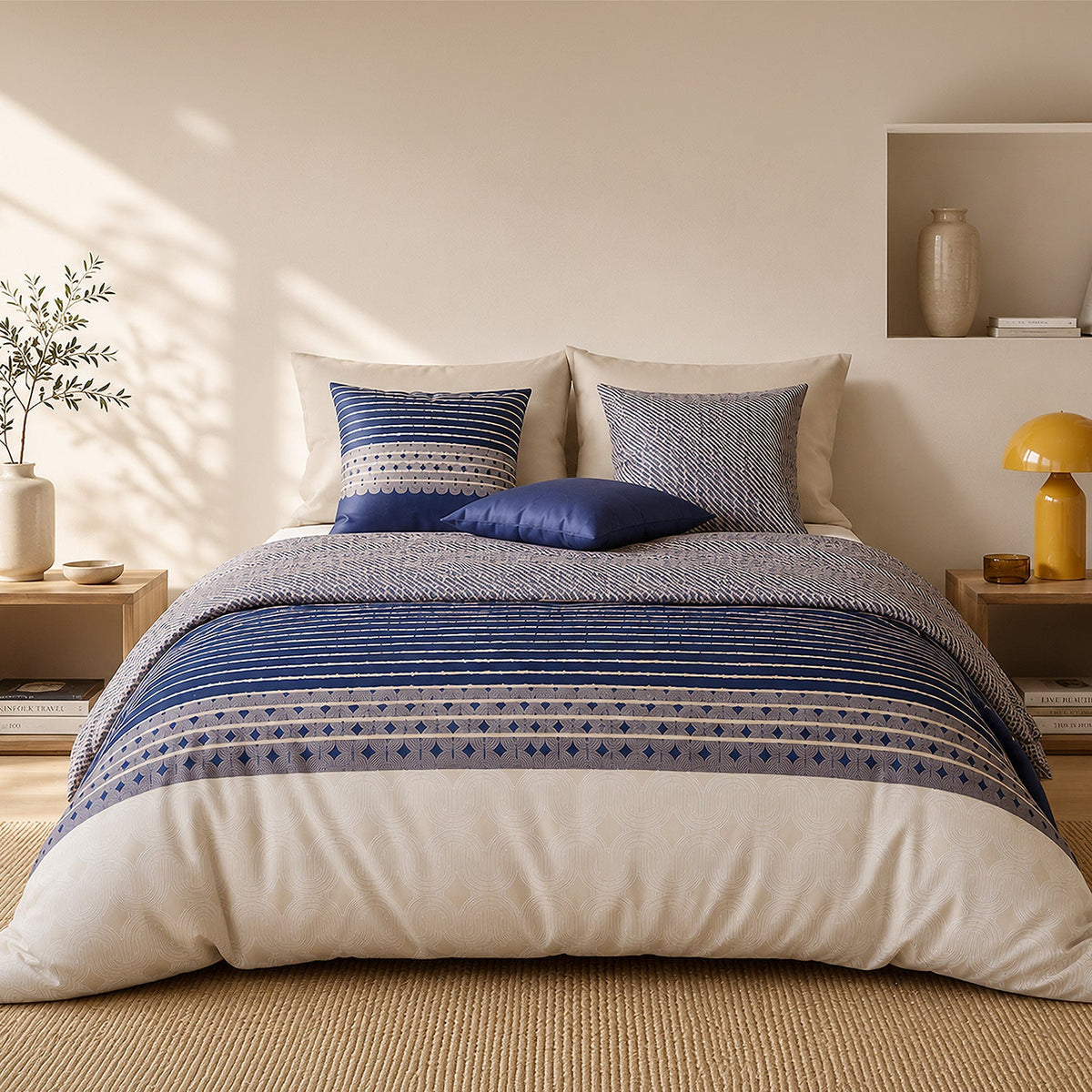 Parure de lit percale de coton 71 fils BLEVARIS, vue 5