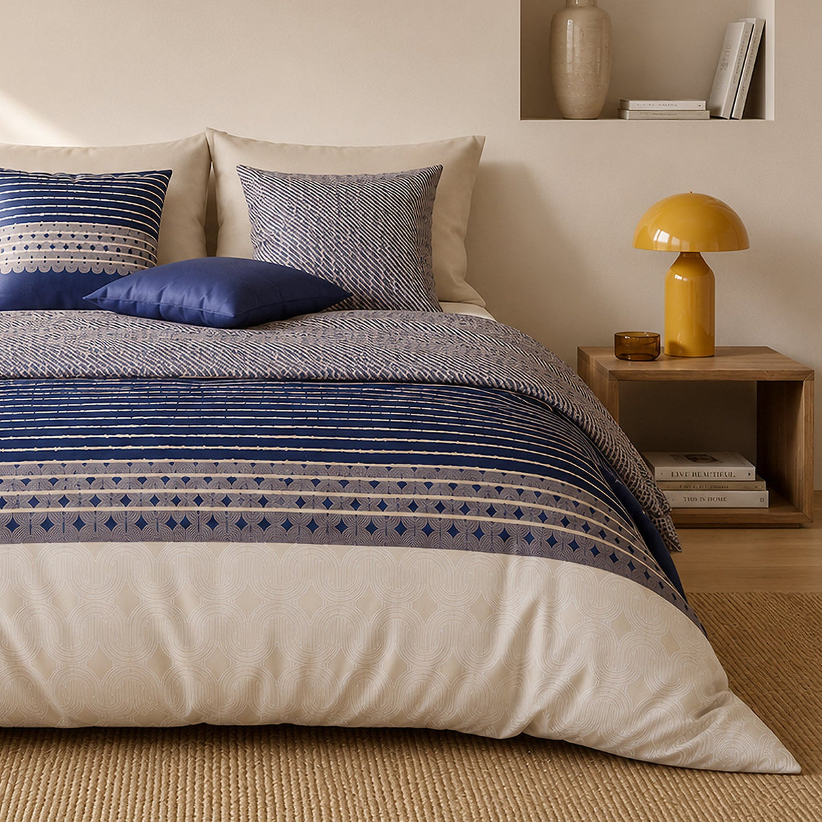 Parure de lit percale de coton 71 fils BLEVARIS, vue 7