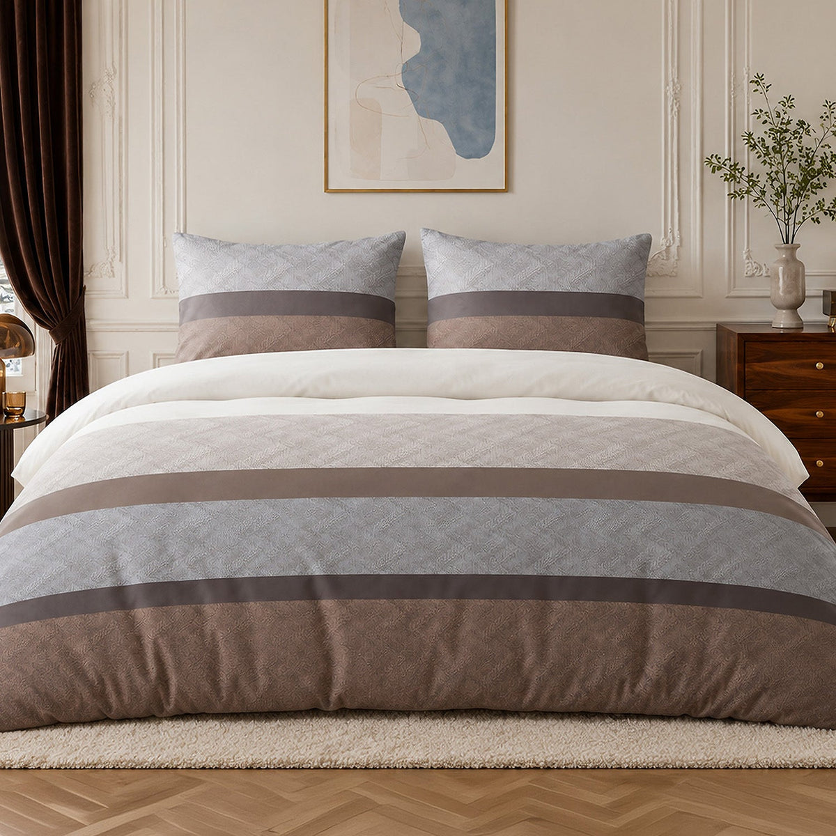 Parure de lit percale de coton 71 fils TERIX